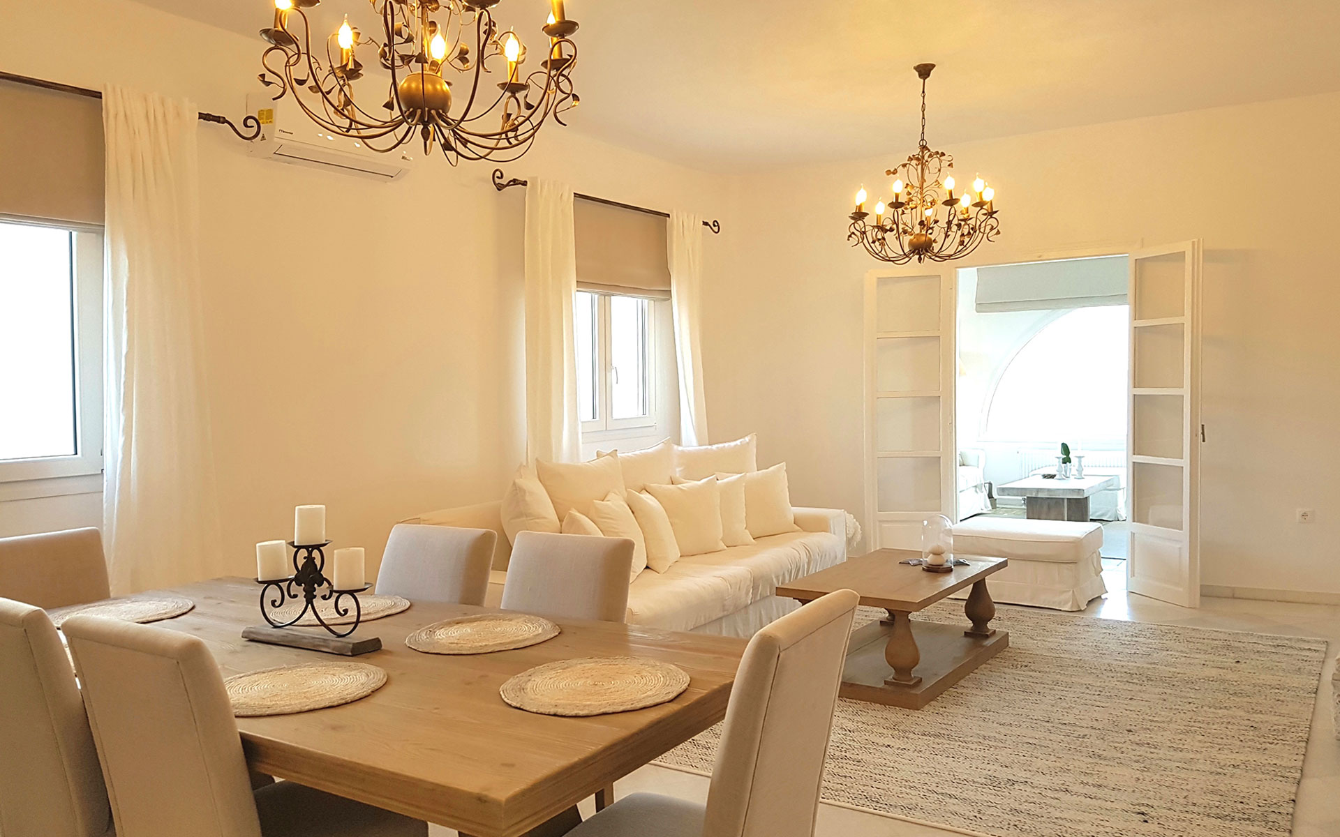 The Living Room of Artemis SunnyVilla in Antiparos