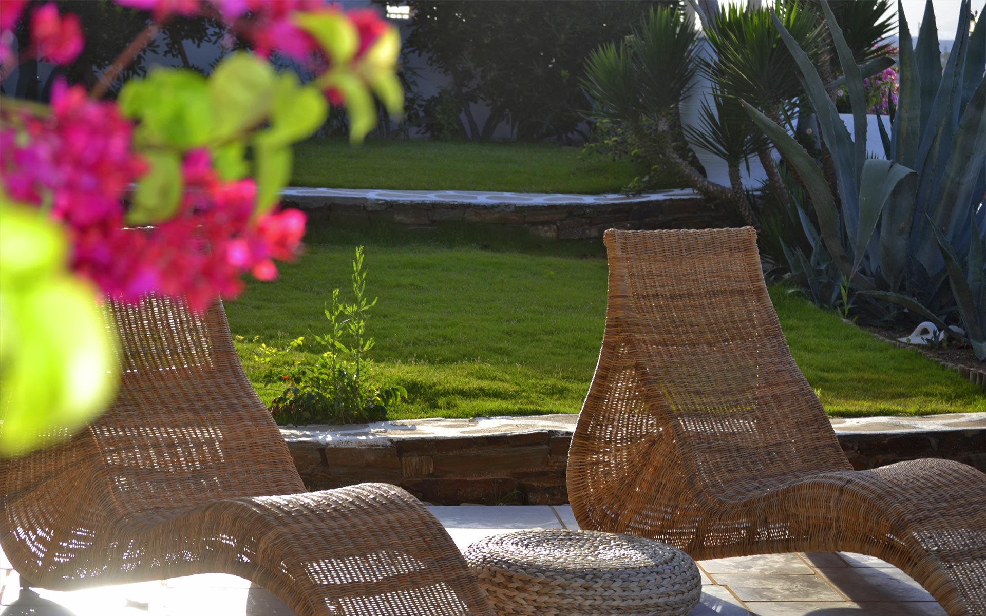 The Outdoor Lounge of Artemis Hotel in Antiparos